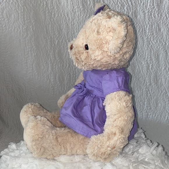 FAO Schwarz 2016 Stuffed Purple Dress & Bow Geoffrey Bear - Picture 6 of 10